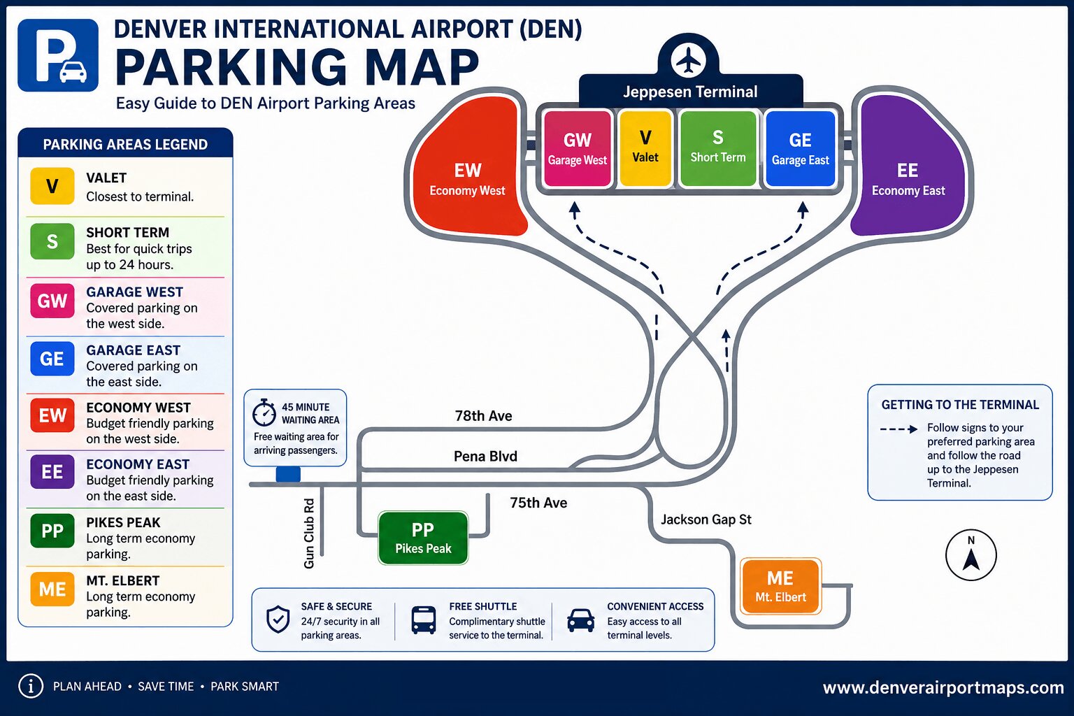 Denver Airport Parking Map